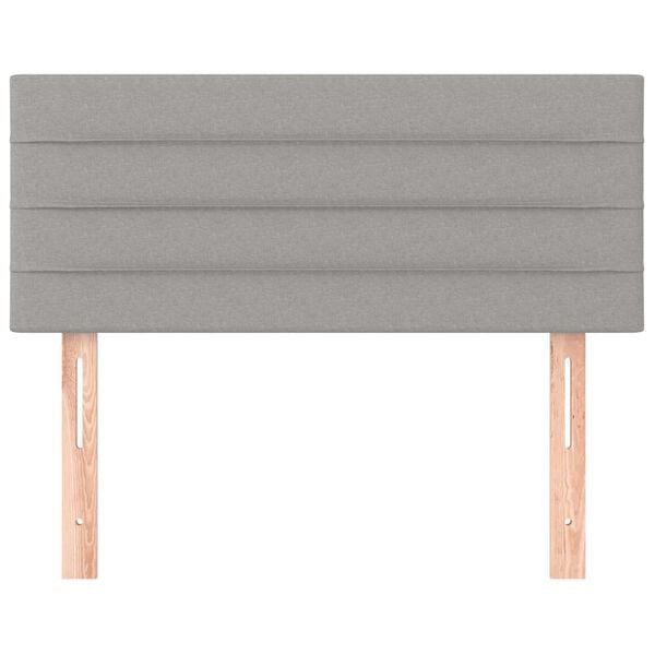 vidaXL Kopfteil Hellgrau 80x5x78/88 cm Stoff