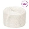 vidaXL Arbeitsseil Wei&szlig; 12 mm 50 m Polypropylen
