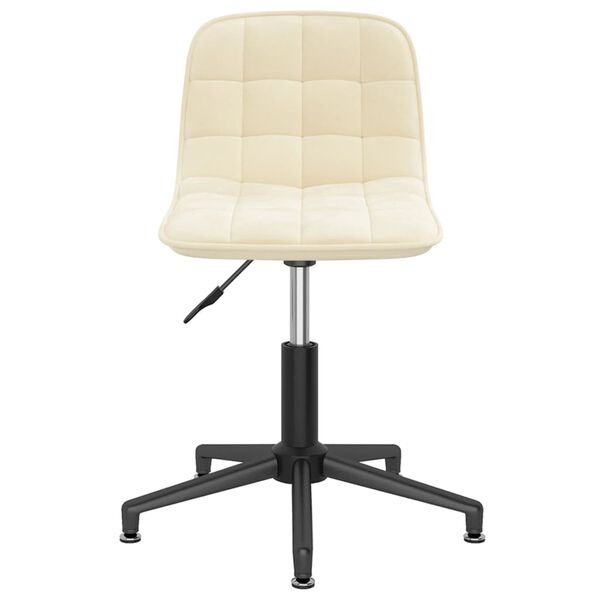 vidaXL Esszimmerst&uuml;hle 2 Stk. Drehbar Creme Samt