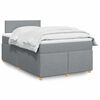 vidaXL Boxspringbett mit Matratze Hellgrau 120x190 cm Stoff