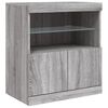 vidaXL Sideboard mit LED-Leuchten Grau Sonoma 283x37x67 cm