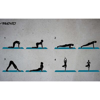 Avento Fitness/Yoga-Matte NBR Schaumstoff Grau
