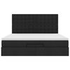 vidaXL Ottoman-Bett mit Matratze Schwarz 180x200 cm Stoff