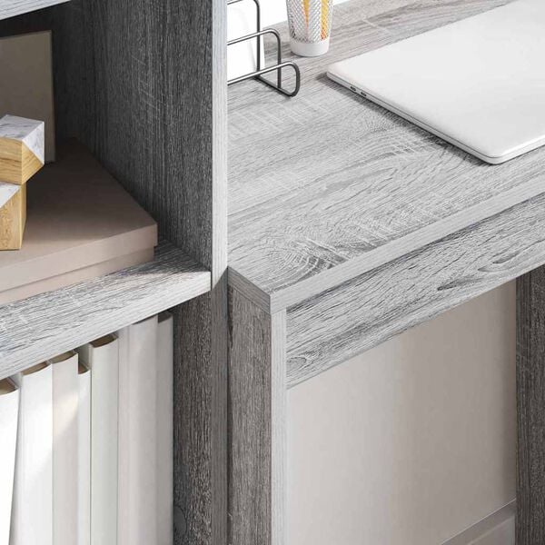 vidaXL Schreibtisch mit Schubladen 2 pcs Graues Sonoma