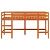 vidaXL Kinderhochbett mit Leiter Wachsbraun 90x190cm Massivholz Kiefer