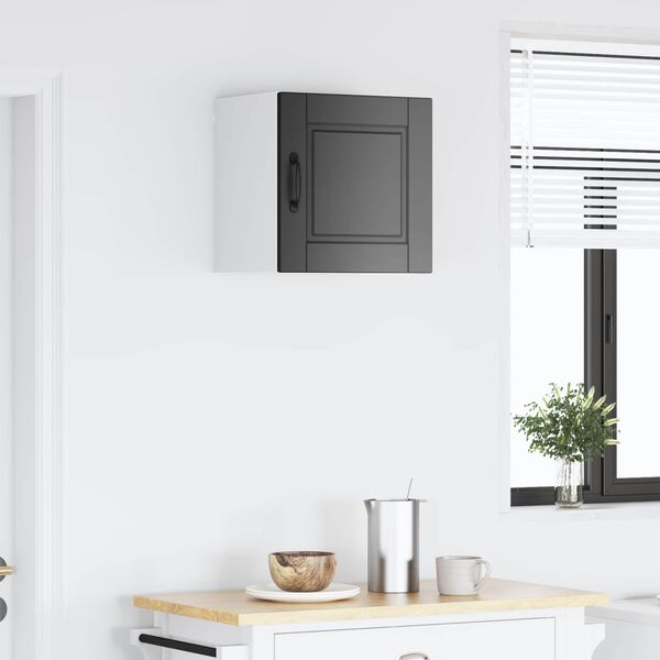 vidaXL K&uuml;chenschrank mit Regal Schwarz 40 x 31 x 40 cm Holzwerkstoff