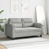 vidaXL 2-Sitzer-Sofa Hellgrau 120 cm Mikrofasergewebe