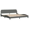 vidaXL Bett mit Matratze "Dover" Dunkelgrau 200x200 cm Stoff