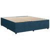 vidaXL Boxspringbett mit Matratze Blau 200x200 cm Samt