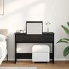 vidaXL Kosmetiktisch mit Spiegel Schwarz Eichen-Optik 100 x 45 x 76 cm