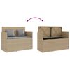 vidaXL Gartenbank mit Kissen Beige Poly Rattan