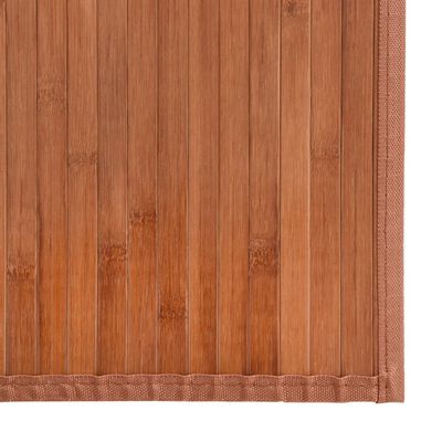 vidaXL Teppich Quadratisch Braun 100x100 cm Bambus