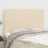 vidaXL Kopfteil Creme 144x5x118/128 cm Stoff