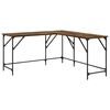 vidaXL Schreibtisch R&auml;uchereiche 149x149x75 cm Holzwerkstoff