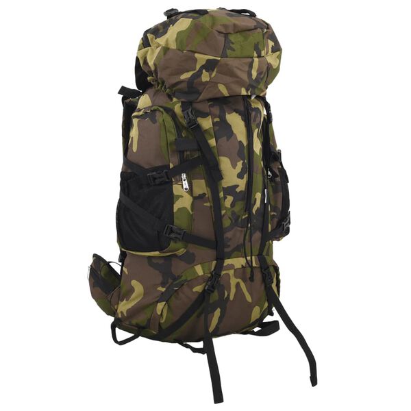 vidaXL Wanderrucksack Gr&uuml;n Tarnfarben 80 L Oxford-Gewebe