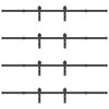 vidaXL Schiebet&uuml;rbeschlag-Set 400 cm Stahl Schwarz