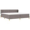 vidaXL Boxspringbett mit Matratze Taupe 200 x 200 cm Stoff