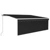 vidaXL Markise Manuell Einziehbar mit Rollo 4,5x3 m Anthrazit