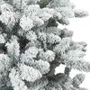 vidaXL Künstlicher Scharnier-Weihnachtsbaum schneebedeckt Weiß 150 cm