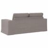 vidaXL Sofa 140cm Taupe Metall