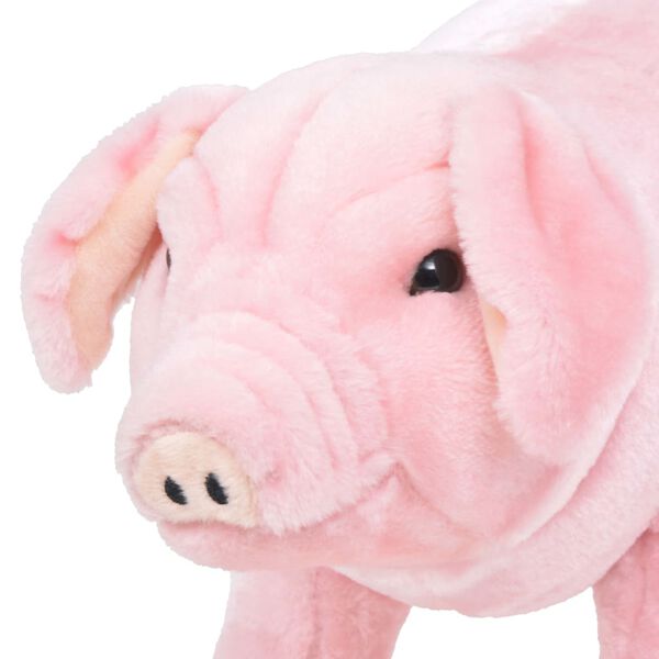 vidaXL Pl&uuml;schtier Schwein Stehend Pl&uuml;sch Rosa XXL