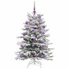 vidaXL K&uuml;nstlicher klappbarer Weihnachtsbaum Wei&szlig; 120 cm PE und PVC