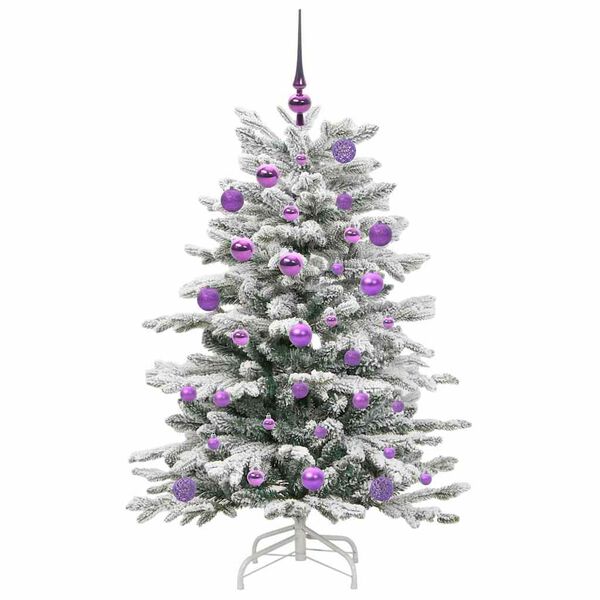 vidaXL K&uuml;nstlicher klappbarer Weihnachtsbaum Wei&szlig; 120 cm PE und PVC