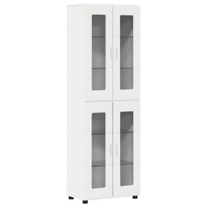 vidaXL Highboard mit Regal FLORIN Wei&szlig; 60 x 35 x 182 cm Holzwerkstoff