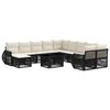 vidaXL Gartensofa-set 12 stk. Schwarz und Cremewei&szlig; Poly-Rattan