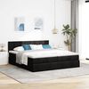 vidaXL Ottoman-Bett mit Matratzen Schwarz 180x200 cm Stoff