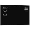 vidaXL Magnettafel Wandmontage Schwarz 80x50 cm Hartglas