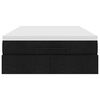 vidaXL Ottoman-Bett mit Matratze Schwarz 120x200 cm Stoff