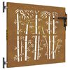 vidaXL Gartentor 85x75 cm Cortenstahl Bambus-Design