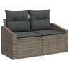 vidaXL Garten-Sofa-Set mit Kissen 11 pcs Hellgrau Poly-Rattan
