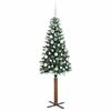 vidaXL Schlanker Weihnachtsbaum mit 300 LEDs mit Ständer Grün 180 cm