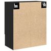 vidaXL Wandschrank Schwarz Eichen-Optik 60 x 30 x 70 cm Holzwerkstoff