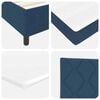 vidaXL Boxspringbett mit Matratze mit Kopfteil Blau 200 x 200 cm Stoff