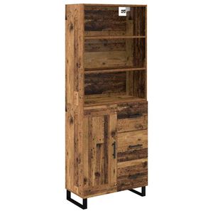 vidaXL Highboard mit Schubladen 2 pcs Altholz Holzwerkstoff