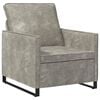 vidaXL Einzelsofa Hellgrau 70 x 81 x 82 cm Kunstwildleder