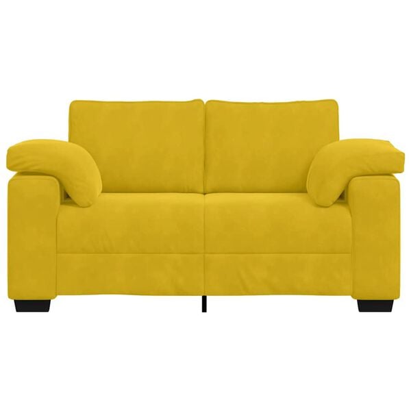 vidaXL Zweisitzer-Sofa Gelb 160x77x82 cm Samt