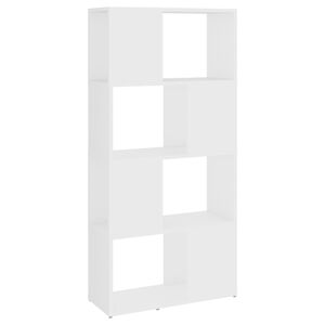 vidaXL B&uuml;cherregal Raumteiler Wei&szlig; 60x24x124,5cm Holzwerkstoff