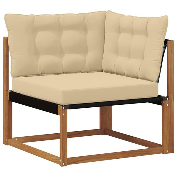 vidaXL Outdoor-Sofagarnitur mit Kissen 5 pcs Natur und Beige