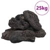 vidaXL Lavagranulat 25 kg Schwarz 10-30 cm