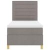 vidaXL Boxspringbett mit Matratze Taupe 100 x 200 cm Stoff