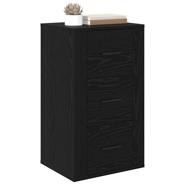 vidaXL Sideboard Schwarz Eichen-Optik 40 x 33 x 70 cm Holzwerkstoff