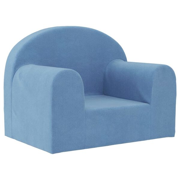 vidaXL Kindersofa Blau Weich Pl&uuml;sch