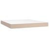 vidaXL Taschenfederkernmatratze Mittel Cappuccino 180x200x20 cm Kunstleder