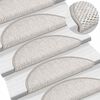 vidaXL Stufenmatten Selbstklebend Sisal-Optik 30Stk. 56x17x3cm Silbern