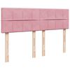 vidaXL Ottoman-Bett mit Matratze Rosa 140x190 cm Samt