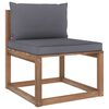 vidaXL 7-tlg. Garten-Lounge-Set aus Paletten mit Kissen Kiefernholz